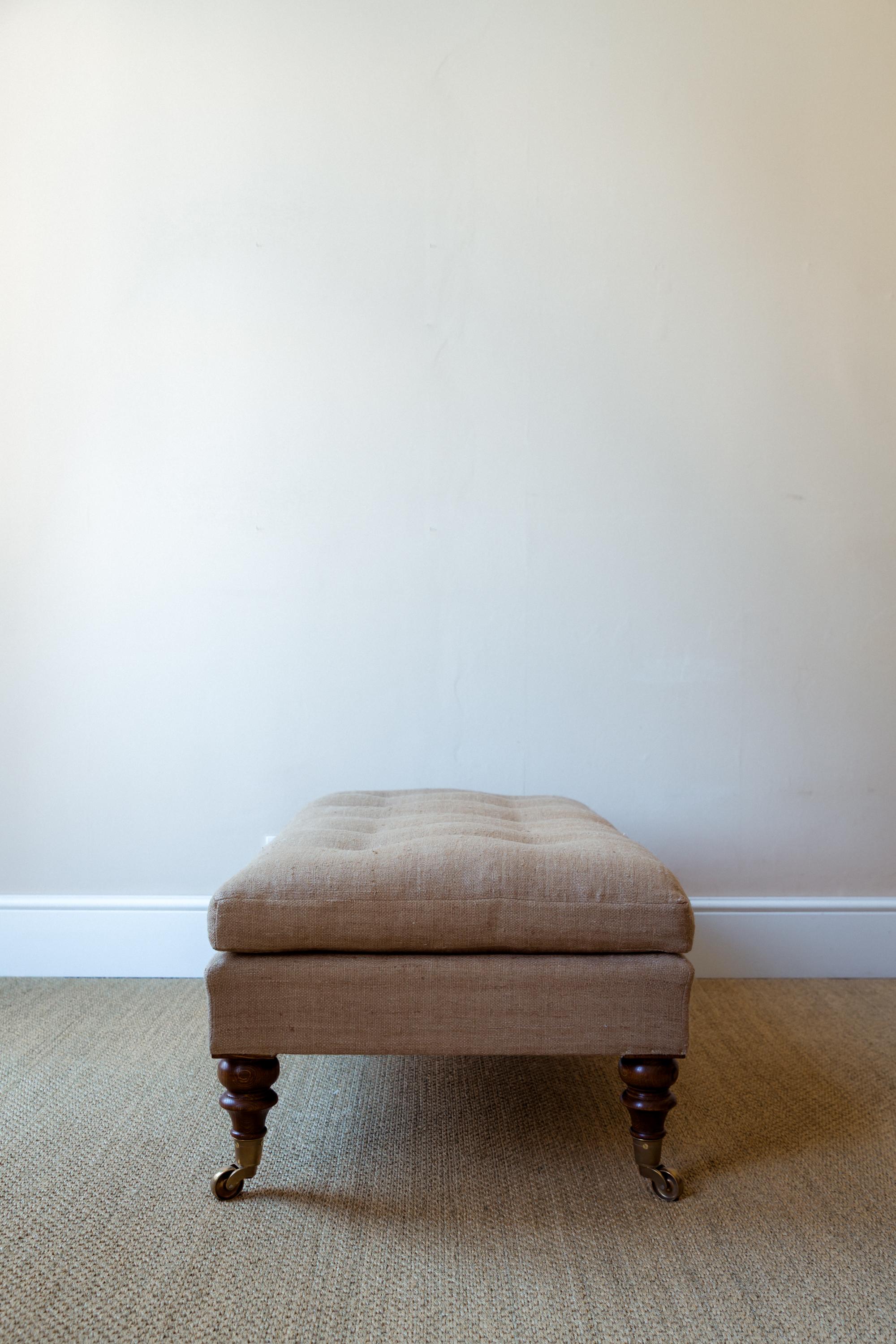 Contemporary The Moreton Footstool, a bespoke made Howard-Style footstool For Sale