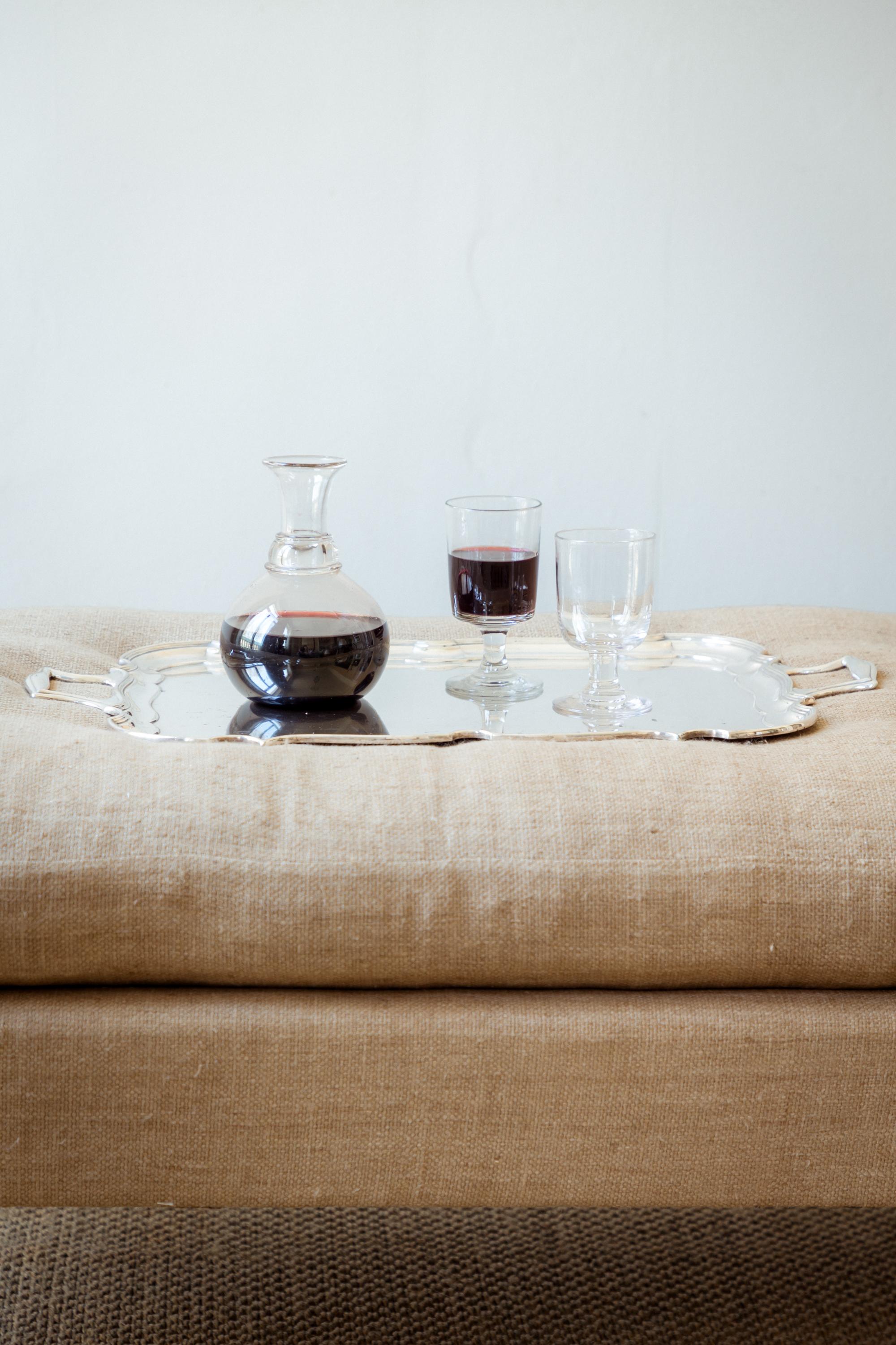 Le pouf Moreton avec housse en lin épais en vente 8