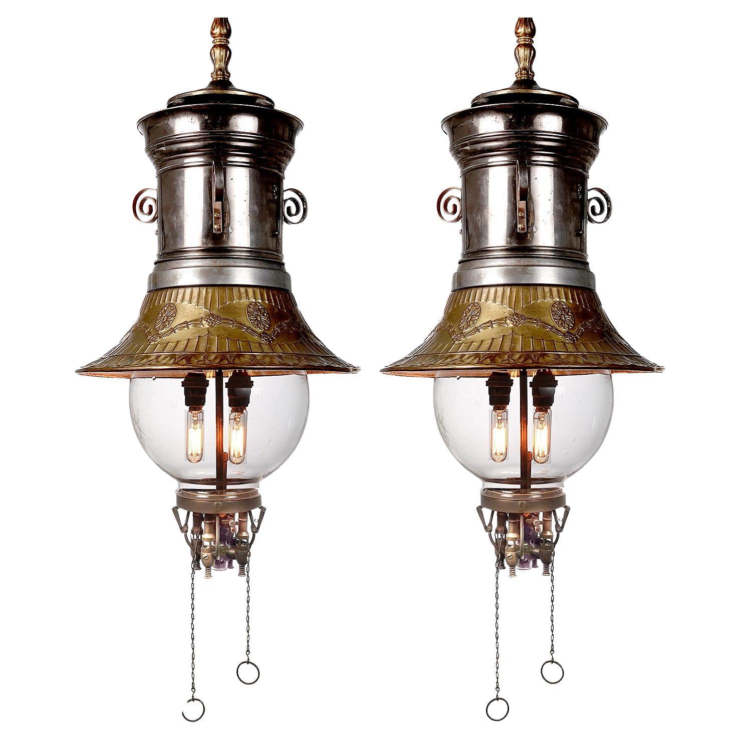 The Most Amazing Pair of Early Humphrey Gas Lamps