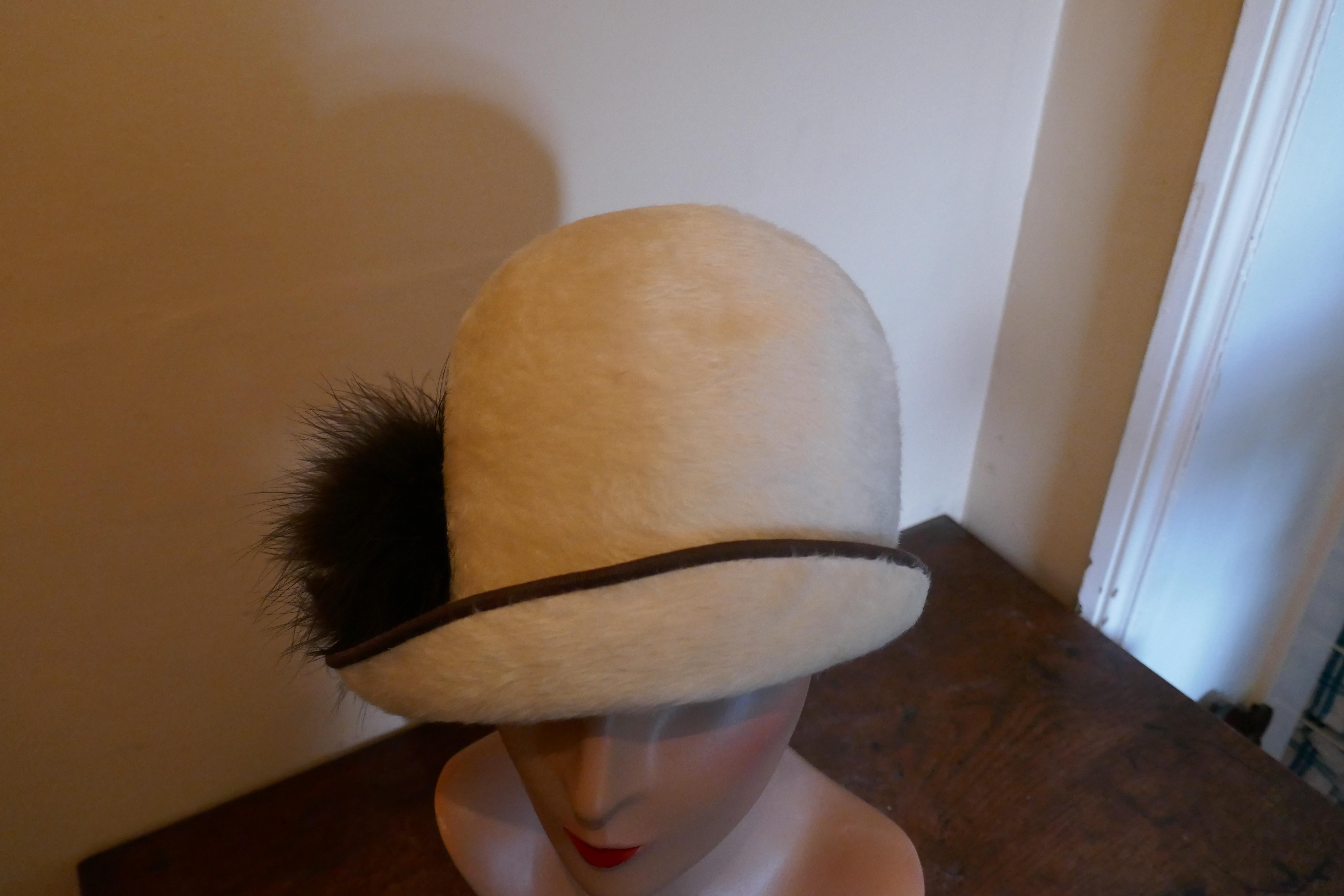 Women's The Most Beautiful 1920s Felt Fur Cloche Hat by Bermona