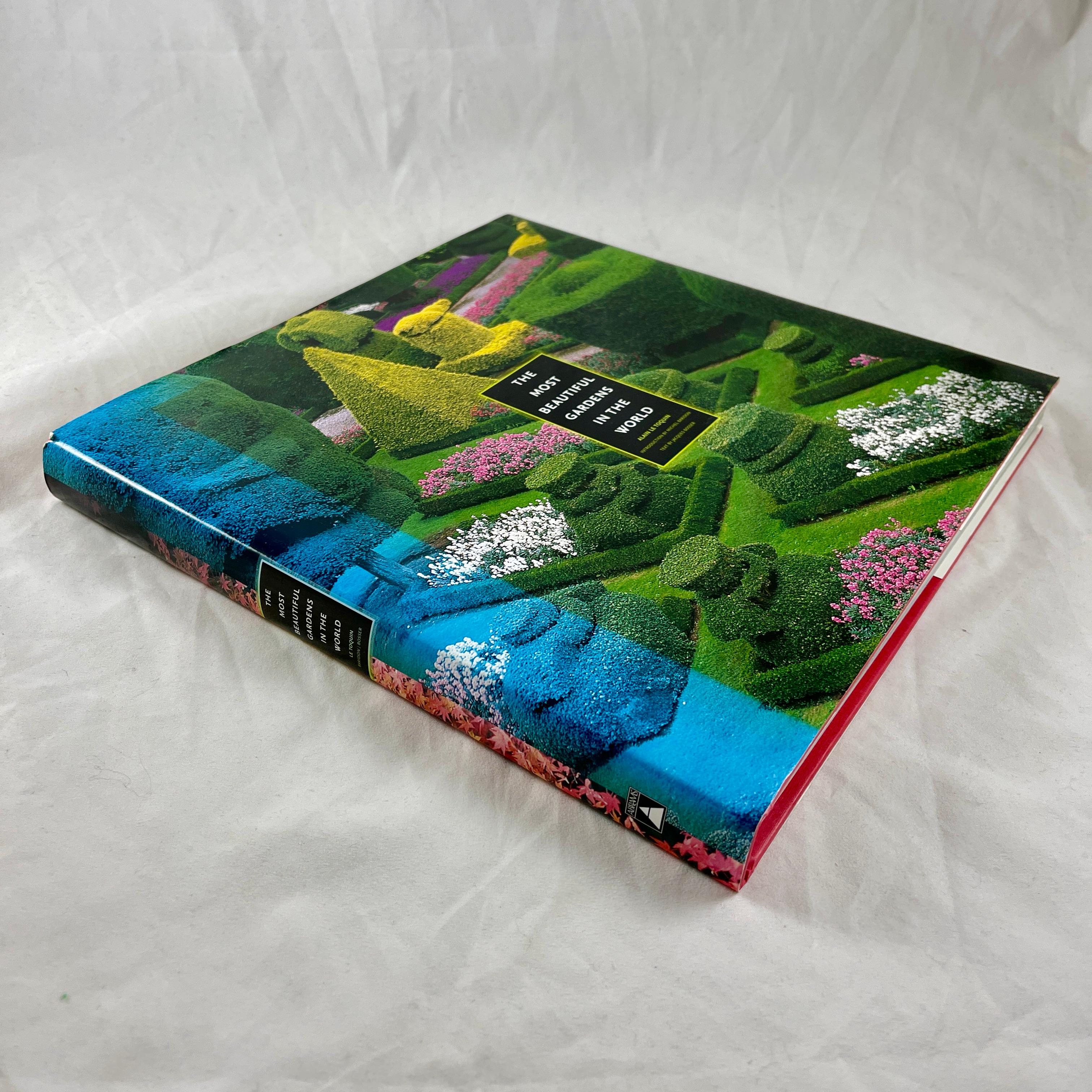 The Most Beautiful Gardens in the World, Hardcover – 1st Edition.
by Alain Le Toquin (Photographer), Jacques Bosser (Contributor)

A pictorial tour of thirty-two public and private gardens celebrates their history and diversity and includes