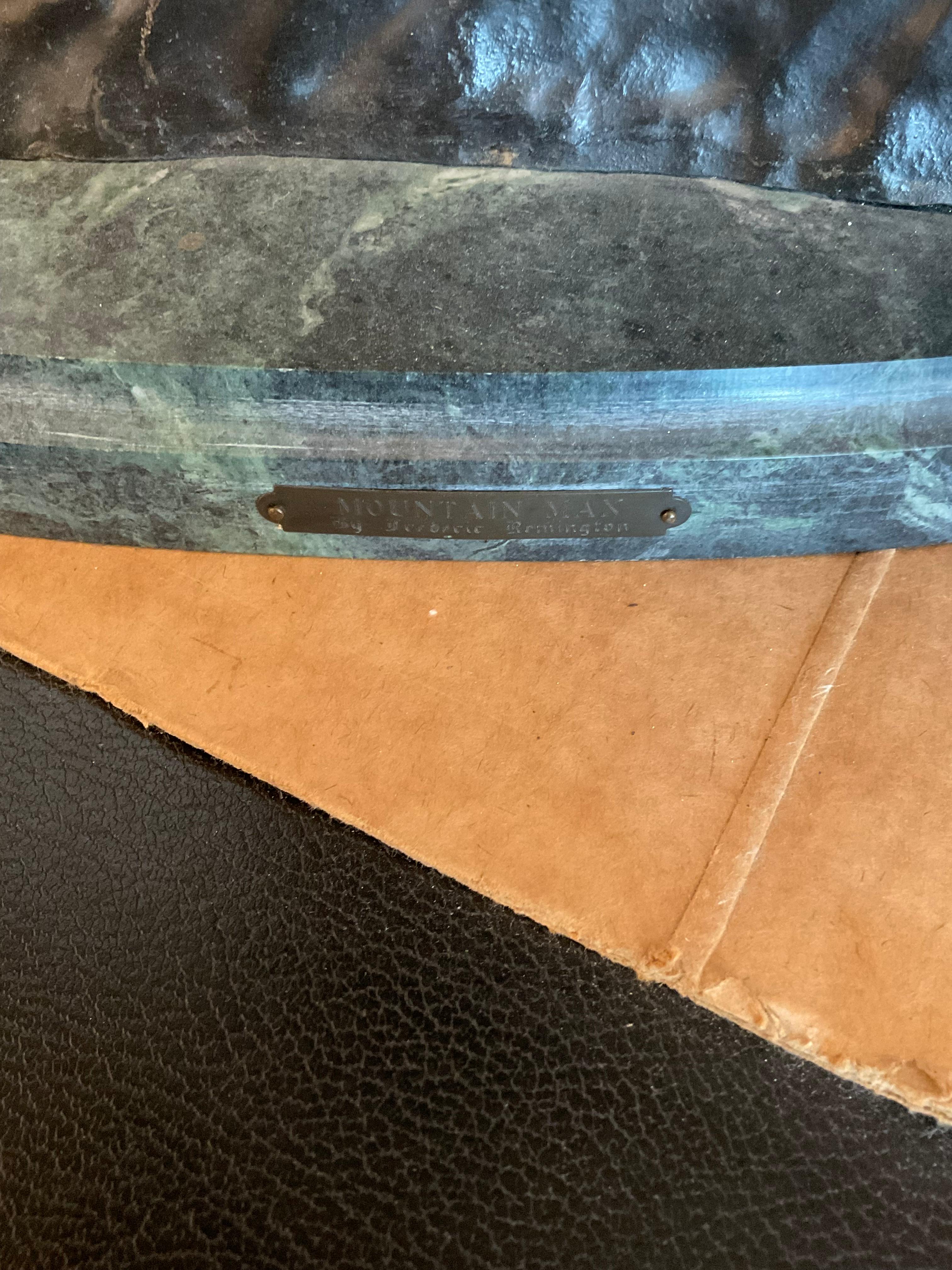 L'uomo di montagna, scultura in bronzo di Feder Remington in vendita 1