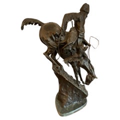 Bronzeskulptur „The Mountain Man“ von Federic Remington