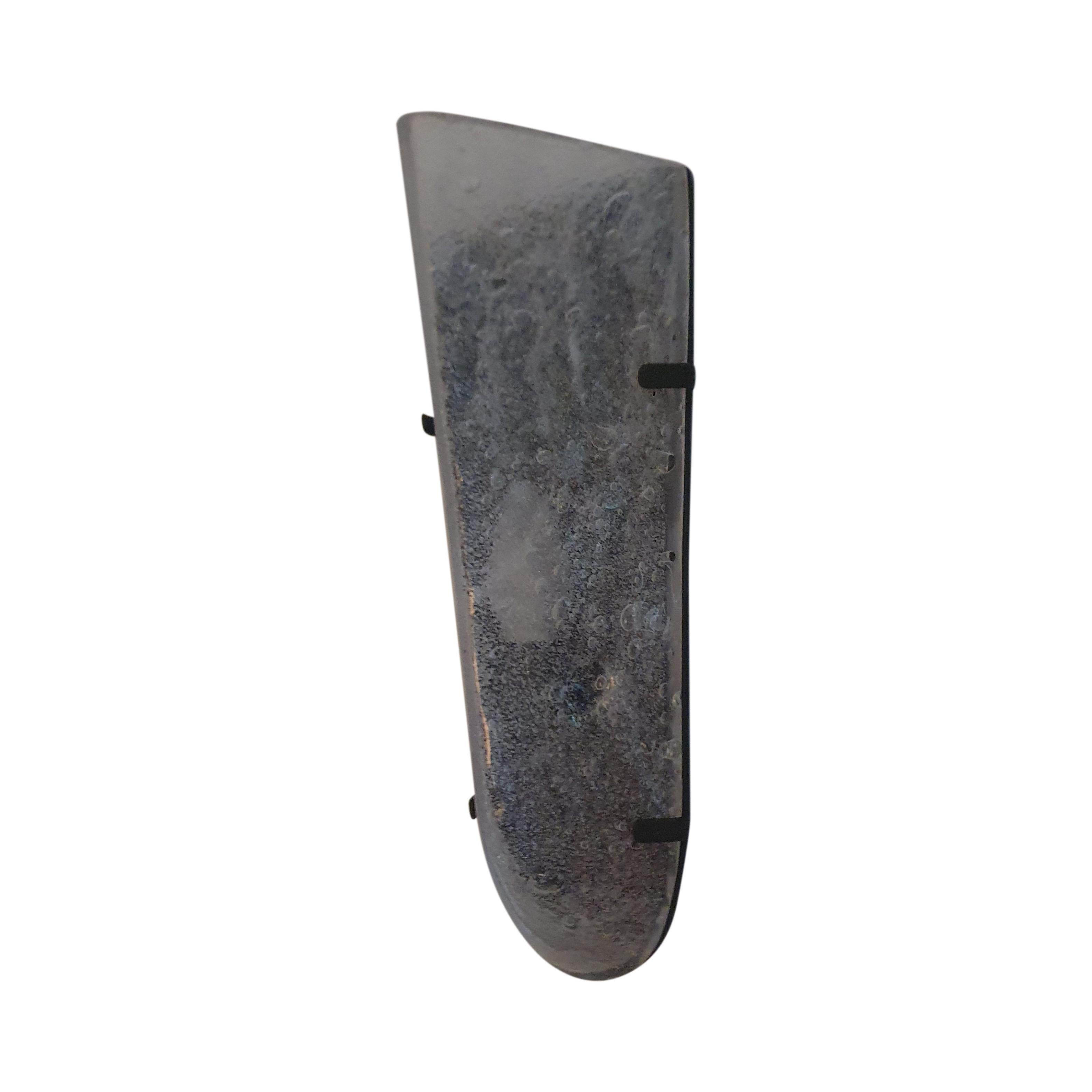The Murano Glass Ice Sconce in Clear Cristallo with Bronzed Brass back plate For Sale 10