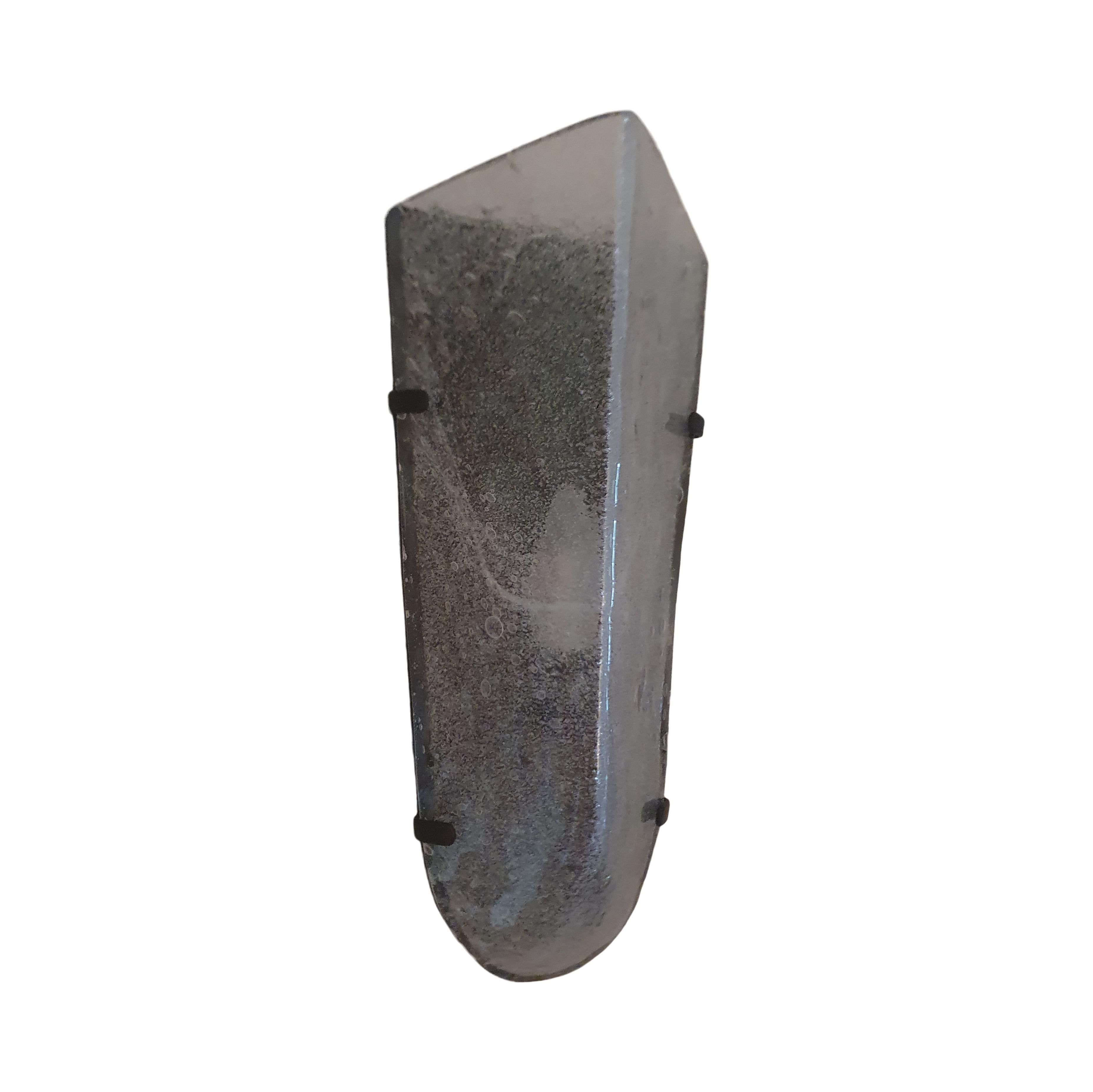 Contemporary The Murano Glass Ice Sconce in Clear Cristallo with Bronzed Brass back plate For Sale