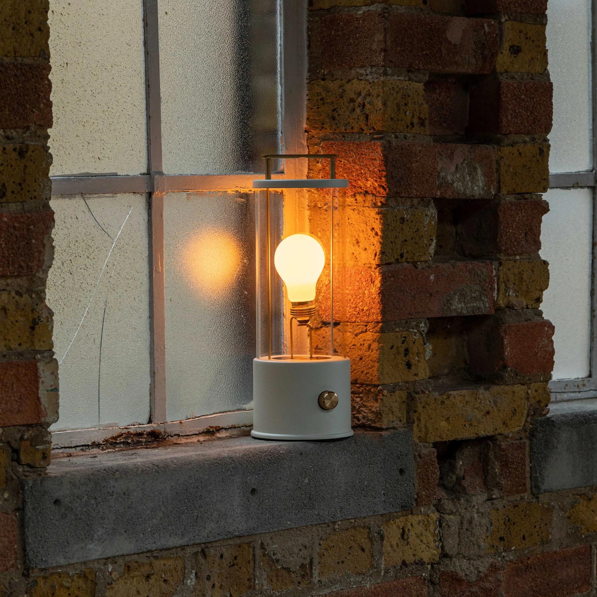 Mid-Century Modern 'The Muse' Portable Lamp by Farrow & Ball x Tala in Candlenut White For Sale