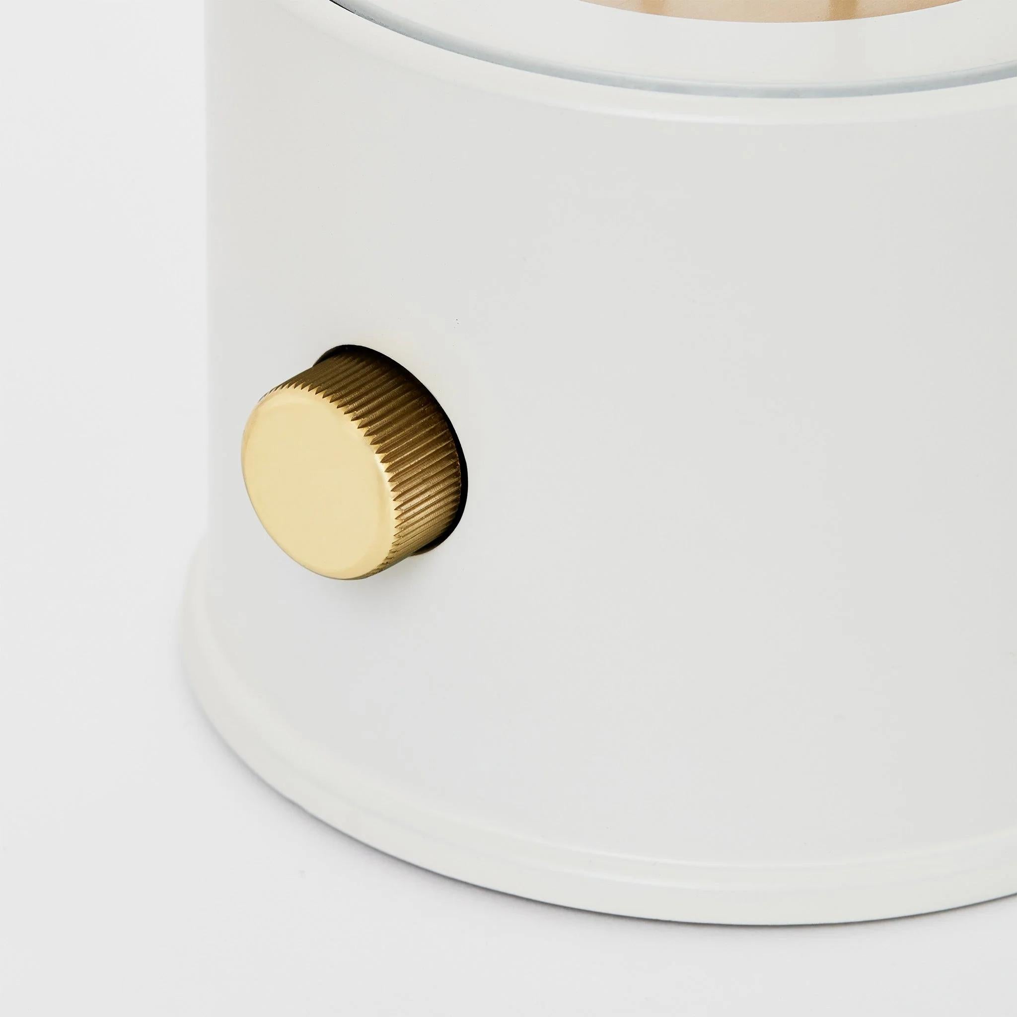 Contemporary 'The Muse' Portable Lamp by Farrow & Ball x Tala in Candlenut White For Sale