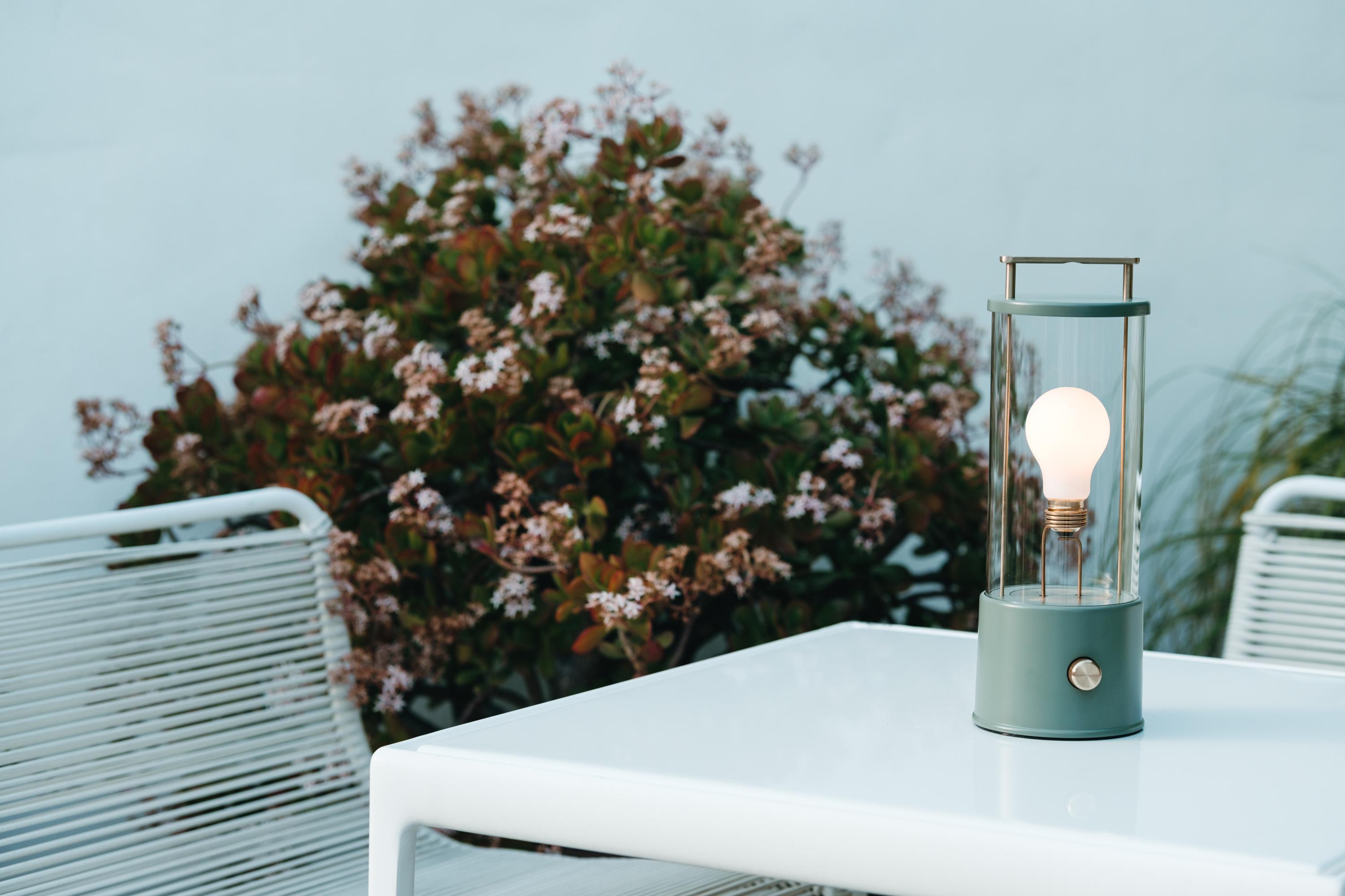 British 'The Muse' Portable Lamp by Farrow & Ball x Tala in Pleasure Garden Green For Sale
