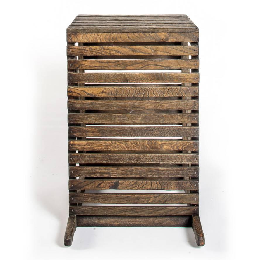 American Museum Crate Occasional Spot Side Table in English Oak by Bobby McAlpine For Sale