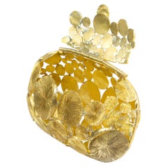The Mushroom Clutch in 22k Gold Plated Bronze by SOPHIE SIMONE DESIGNS