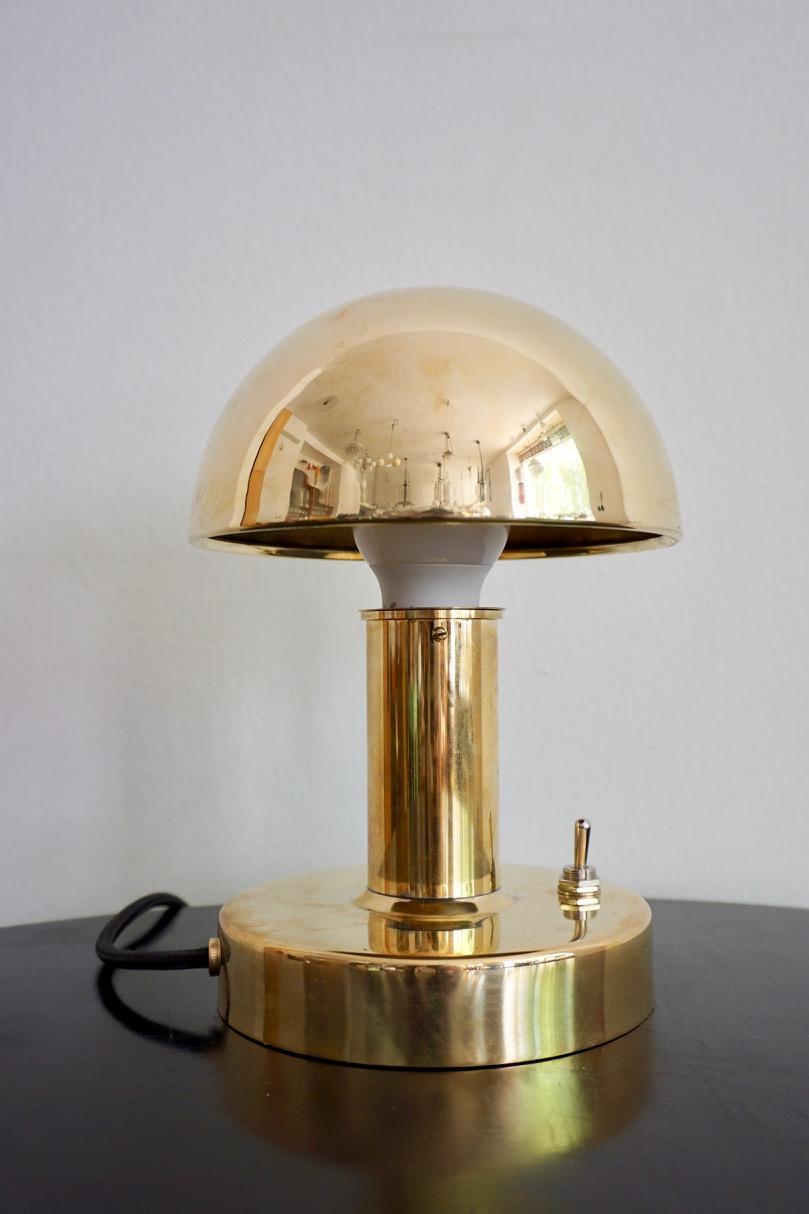 Mushroom Table Lamp in Nickel or Copper, Hungarian 