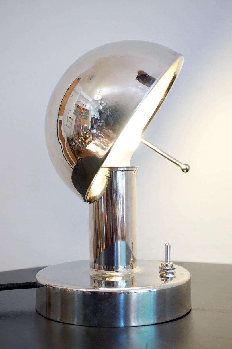 Mushroom Table Lamp in Nickel or Copper, Hungarian 
