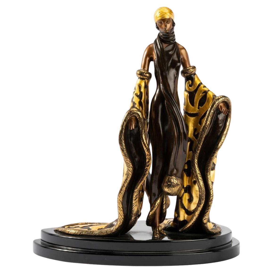 "The Mystic" Bronze Sculpture by Erté, 1988 For Sale