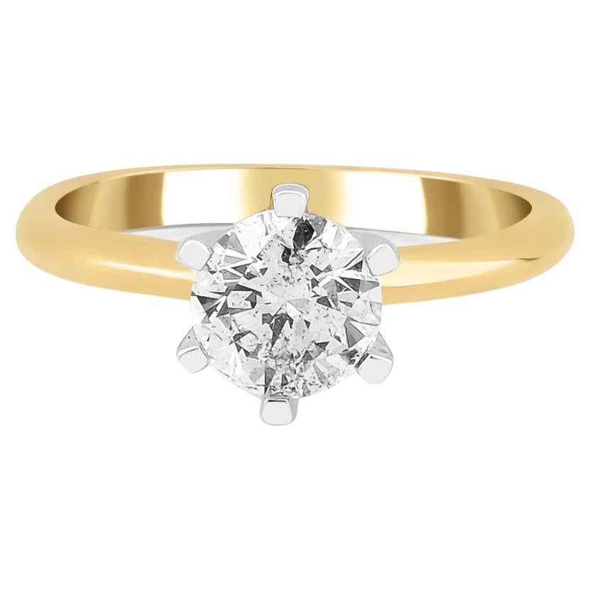 Anillo de compromiso de diamantes solitario Nara