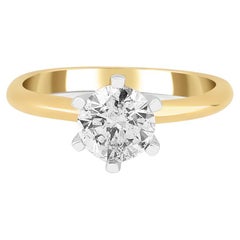 Anillo de compromiso de diamantes solitario Nara