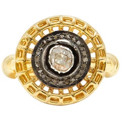 The Natasha Diamond 22 Karat Gold Overlay Cocktail Ring