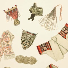 Abiti nazionali della Macedonia Disegno illustrato in lastra, 1963