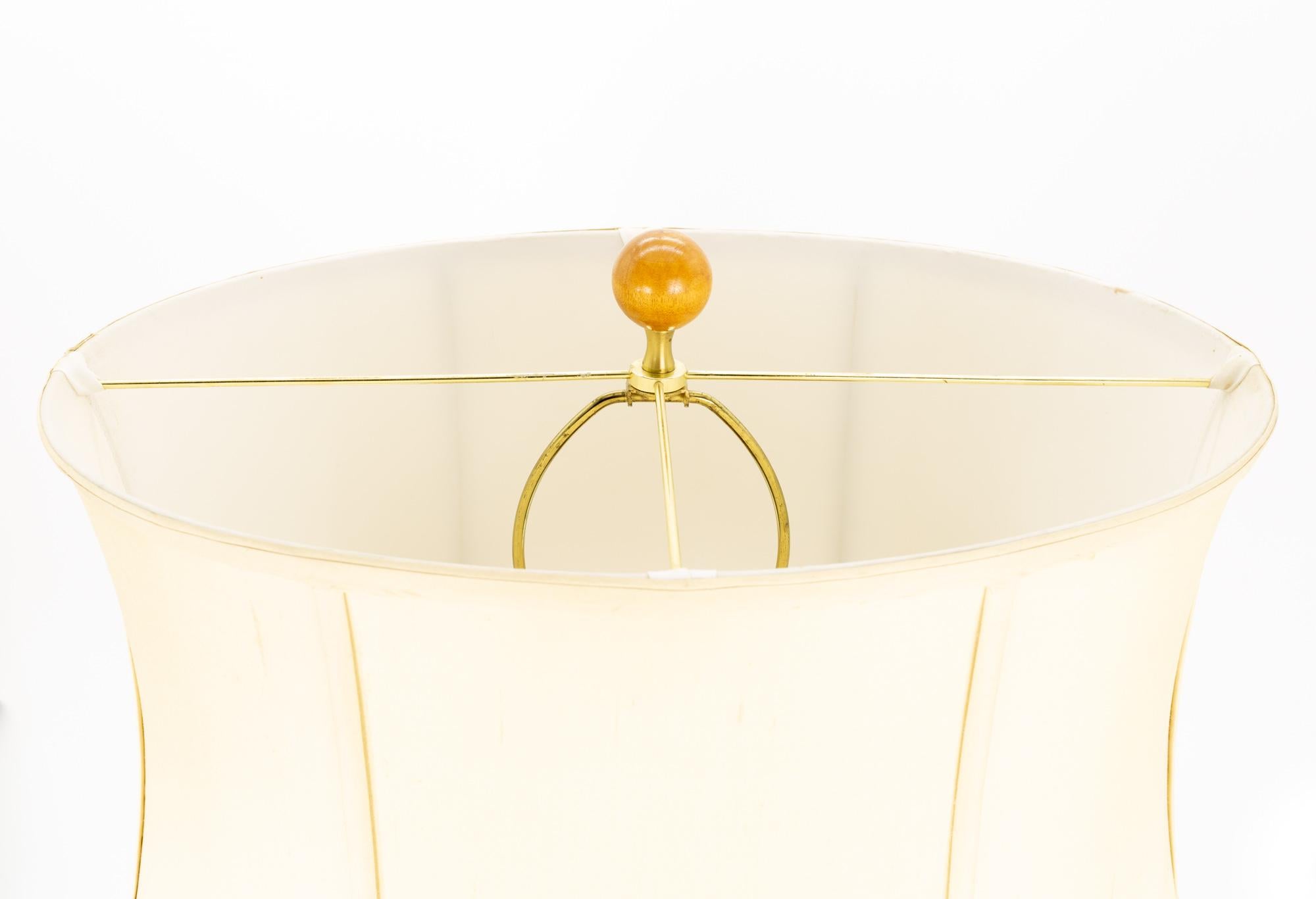 Lampada da tavolo a finestra aperta quadrata Natural Light Mid Century in vendita 4