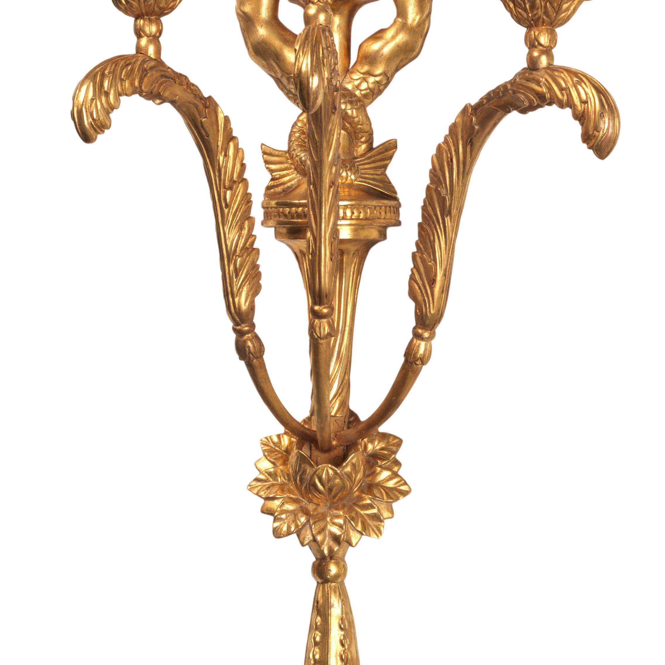 British The Neo-Classical Wall Lights For Sale