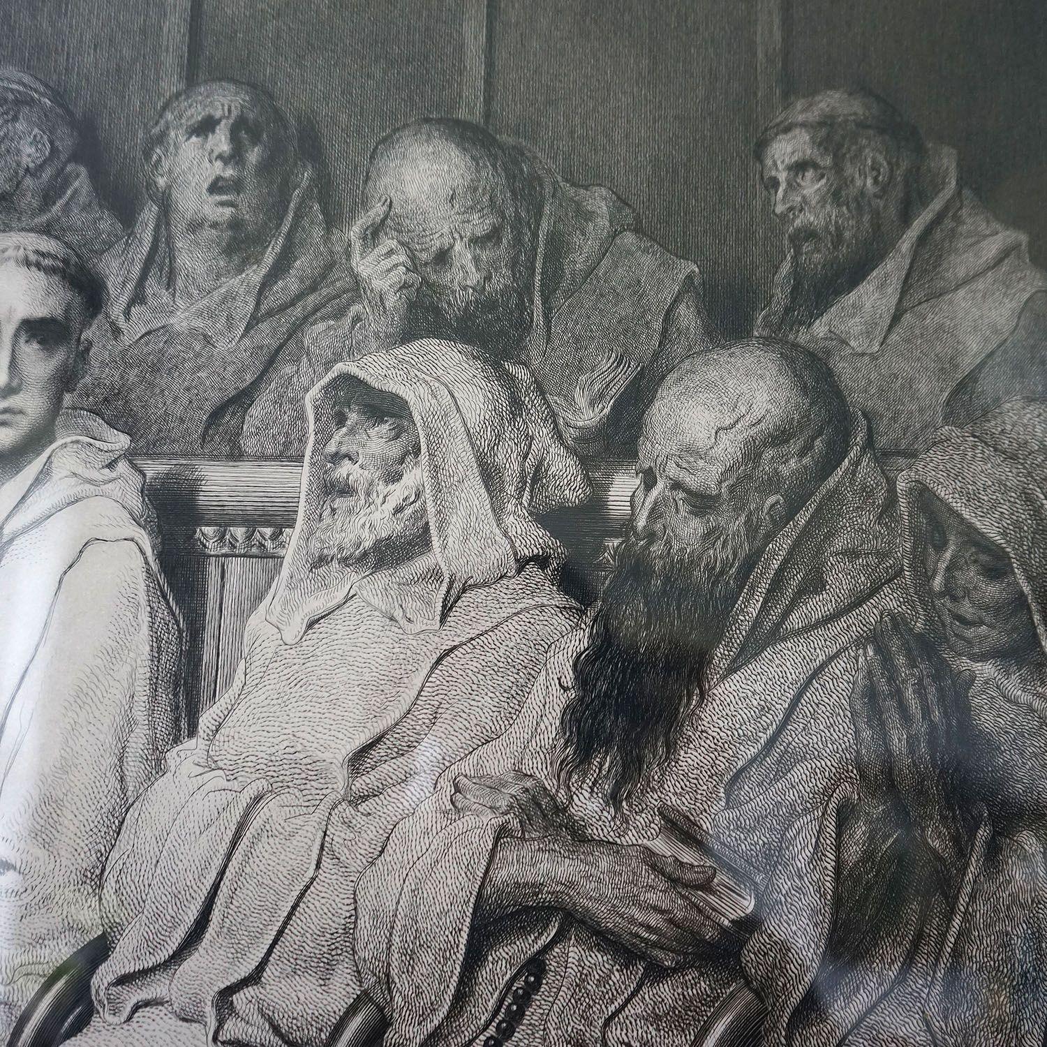 'The Neophyte', Large Signed Antique Etching by Gustave Doré, 19th Century 2
