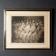 Le Néophyte', grande eau-forte signée de Gustave Doré, estampe ancienne du 19e siècle