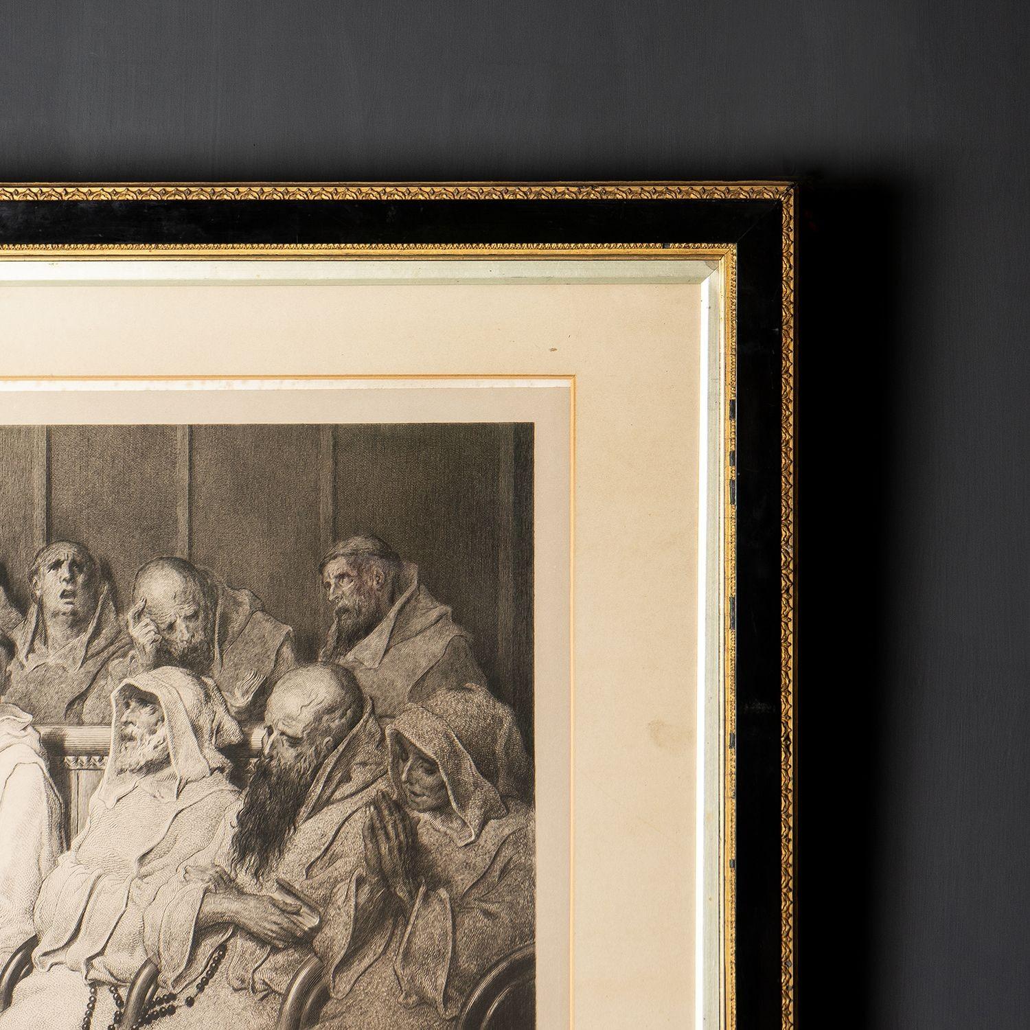 'The Neophyte', Large Signed Etching by Gustave Doré, 19th Century Antique Print For Sale 2