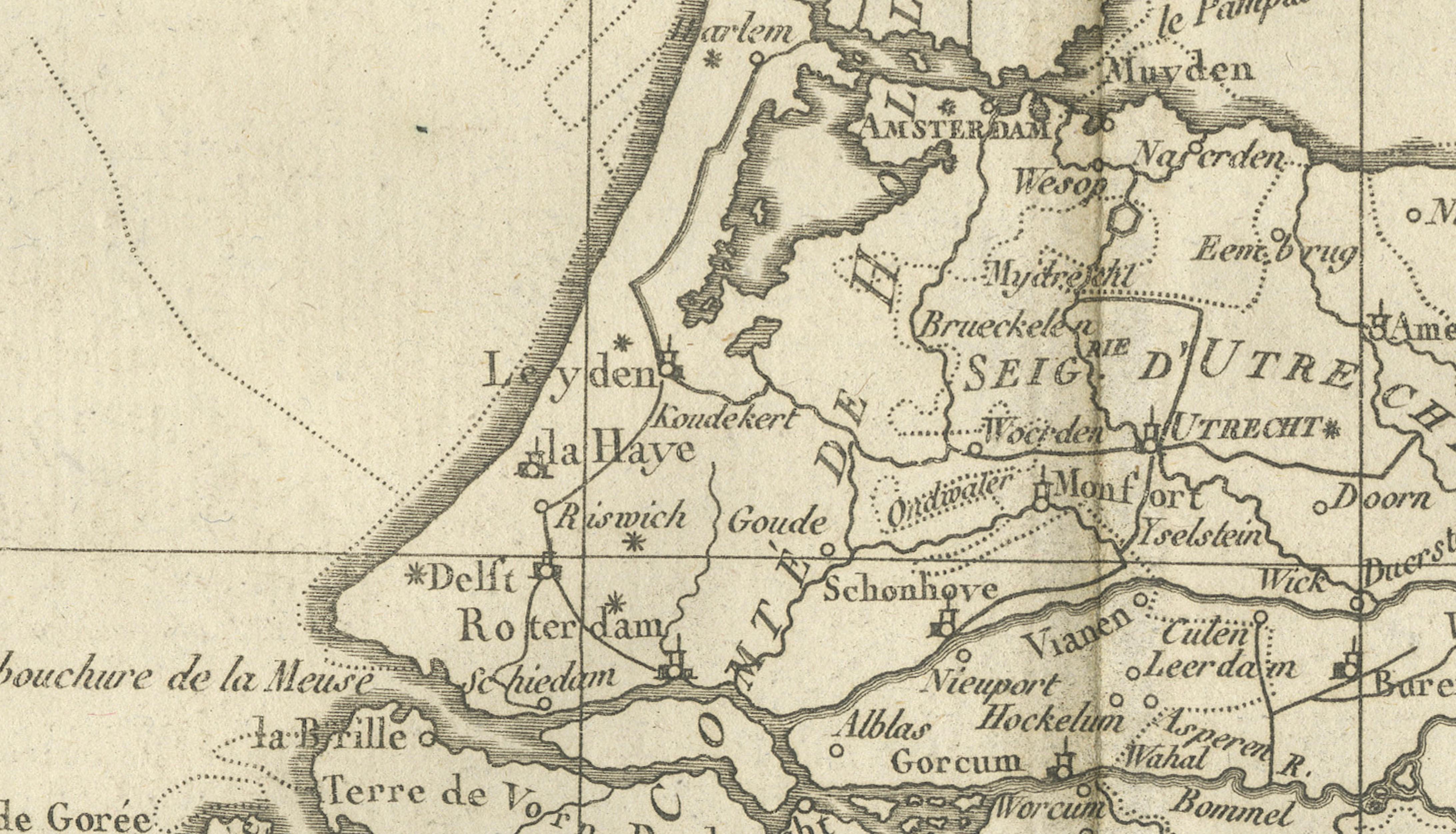 The Netherlands – Seven United Provinces Map, Bonne c1780