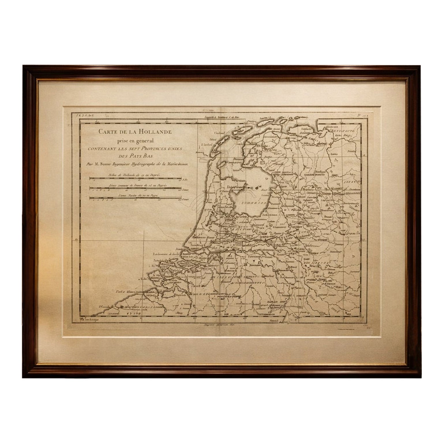 Pays-Bas - Carte des sept provinces unies, Bonne c1780 en vente