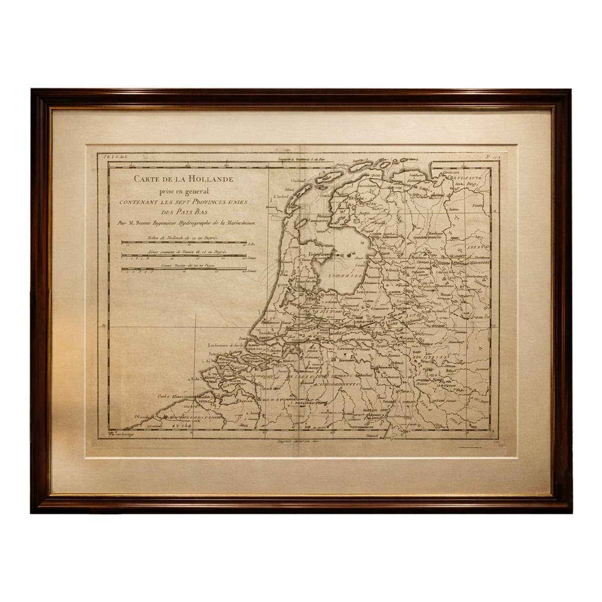 The Netherlands – Seven United Provinces Map, Bonne c1780
