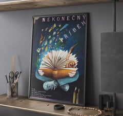 THE NEVERENDING STORY Czech A3 1983 Film Poster, SONA VORLICKOVA