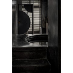 The New Old Divider Calm Grey Screen Divider in Ash Wood, Fabric & Metal by KIMU