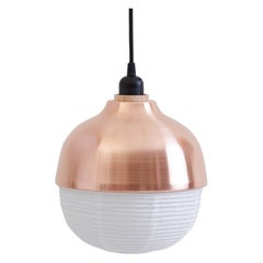 The New Old Light Medium Pendant Lamp in Copper & Rice Paper by KIMU