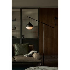 The New Old Medium Floor Light in Coated Iron & Industrial Rice Paper by KIMU