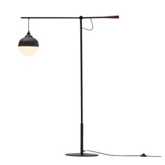 The New Old Medium Floor Light in Coated Iron & Industrial Rice Paper by KIMU