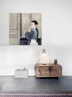 The New Old Plump Table Light in Aluminum, Beech, Metal & Rice Paper by KIMU
