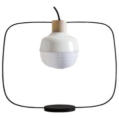 The New Old Plump Table Light in Aluminum, Beech, Metal & Rice Paper by KIMU