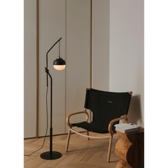 The New Old Small Floor Light in Coated Iron & Industrial Rice Paper by KIMU