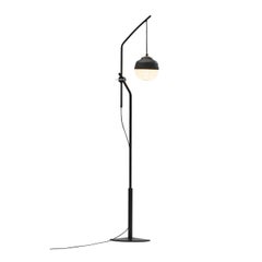 The New Old Small Floor Light in Coated Iron & Industrial Rice Paper by KIMU
