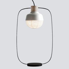 The New Old Tall Table Light in Aluminum, Beech, Metal & Rice Paper by KIMU