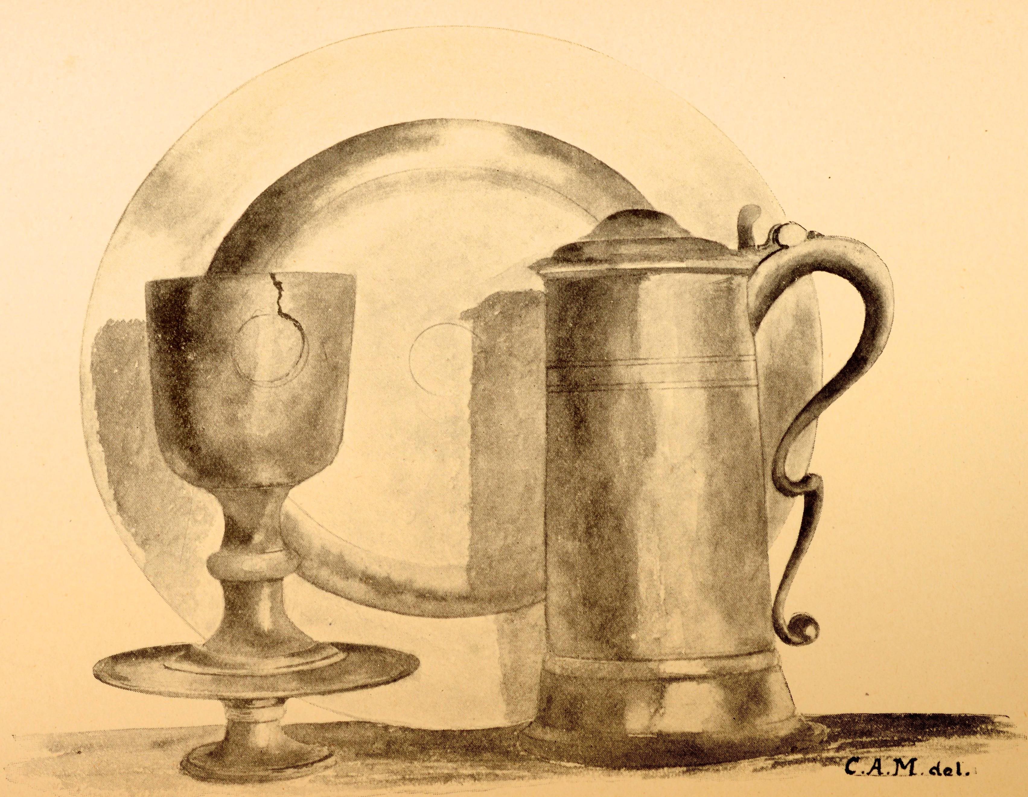 The New Pewter Marks and Old Pewter Ware (Les nouvelles marques d'étain et les anciennes articles en étain) de Major C.A. Markham, 2e édition 1928 en vente 1