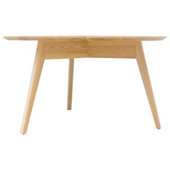 Contemporary Three Legged Round Dining Table in Solid Wood by Kate Duncan