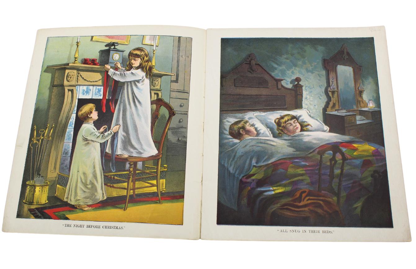 La noche antes de Navidad o La visita de San Nicolás por Clement Moore, 1888 Estadounidense