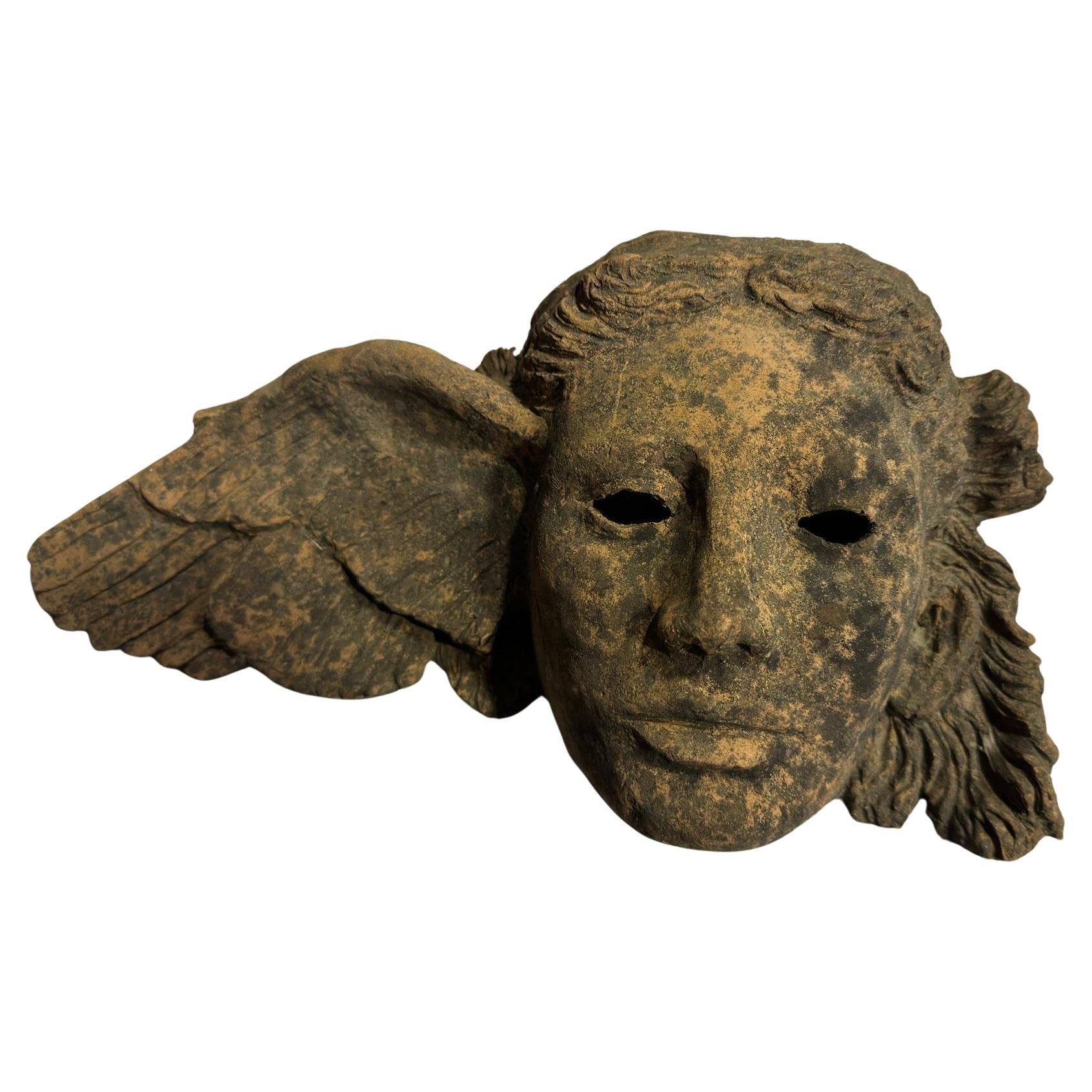 "THE NIGHT HIPNOS" Italian Terracotta Mask 20th Century