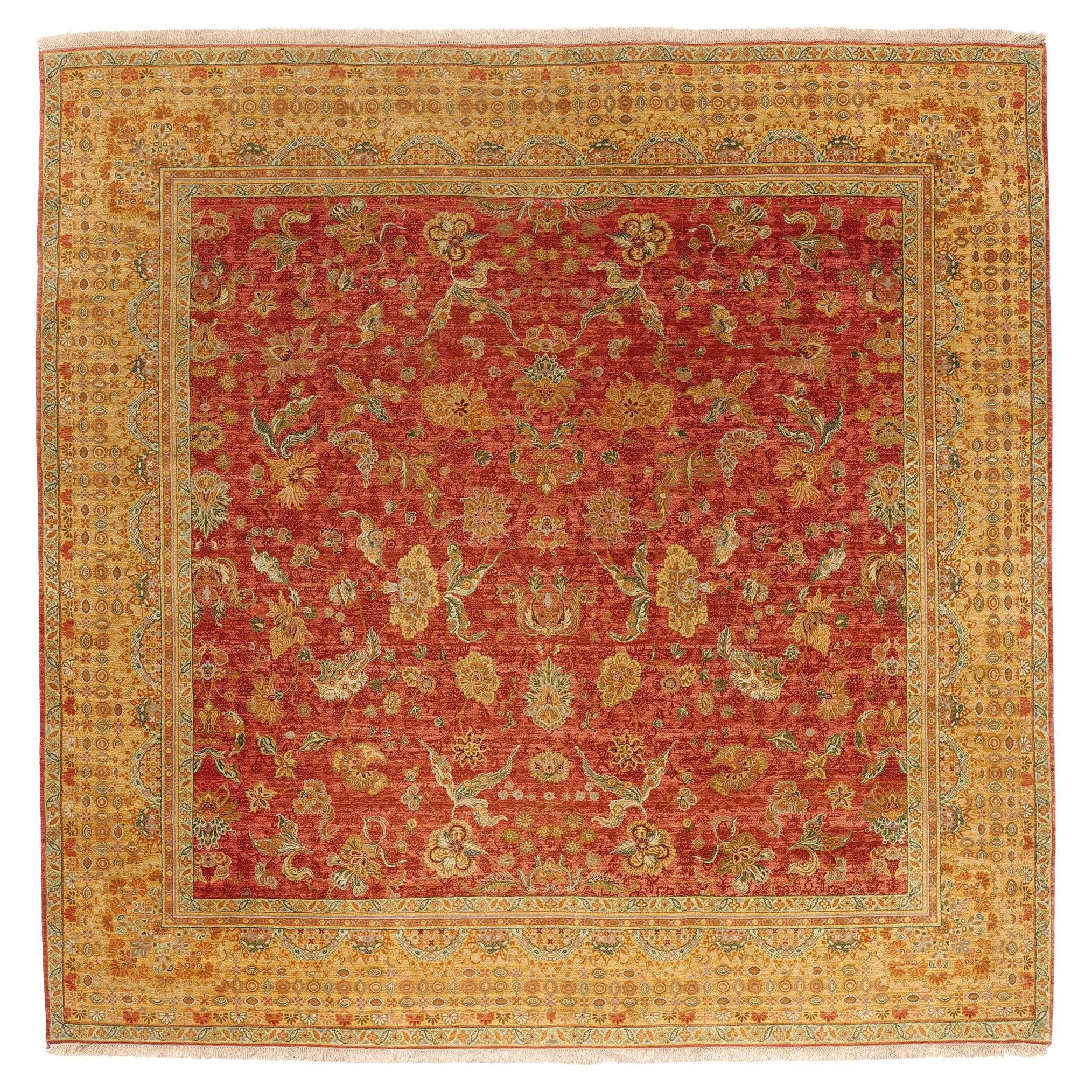 The Nile Court Garden: A Vintage Egyptian Tabriz Masterpiece of Refined Grandeur For Sale