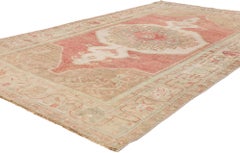 The Noble Ottoman: A Vintage Turkish Oushak Masterpiece of Courtly Grace