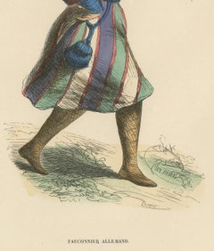 The Noble Sport: A German Falconer in 'Costume du Moyen Âge, 1847