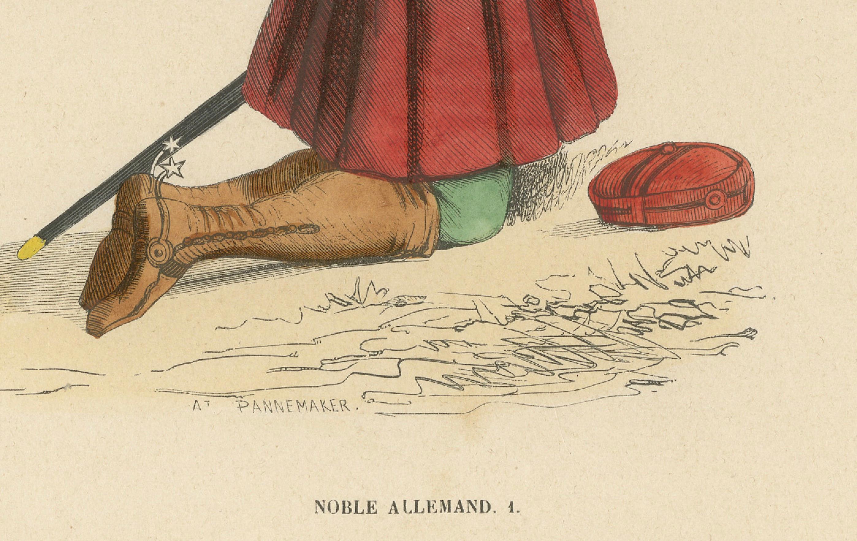 Mid-19th Century The Noble's Plea: A German Aristocrat in Supplication, 1847 For Sale