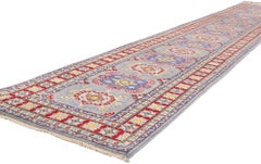 The Nomadic Lineage: A Vintage Kazak Masterpiece of Modern Tribal Elegance