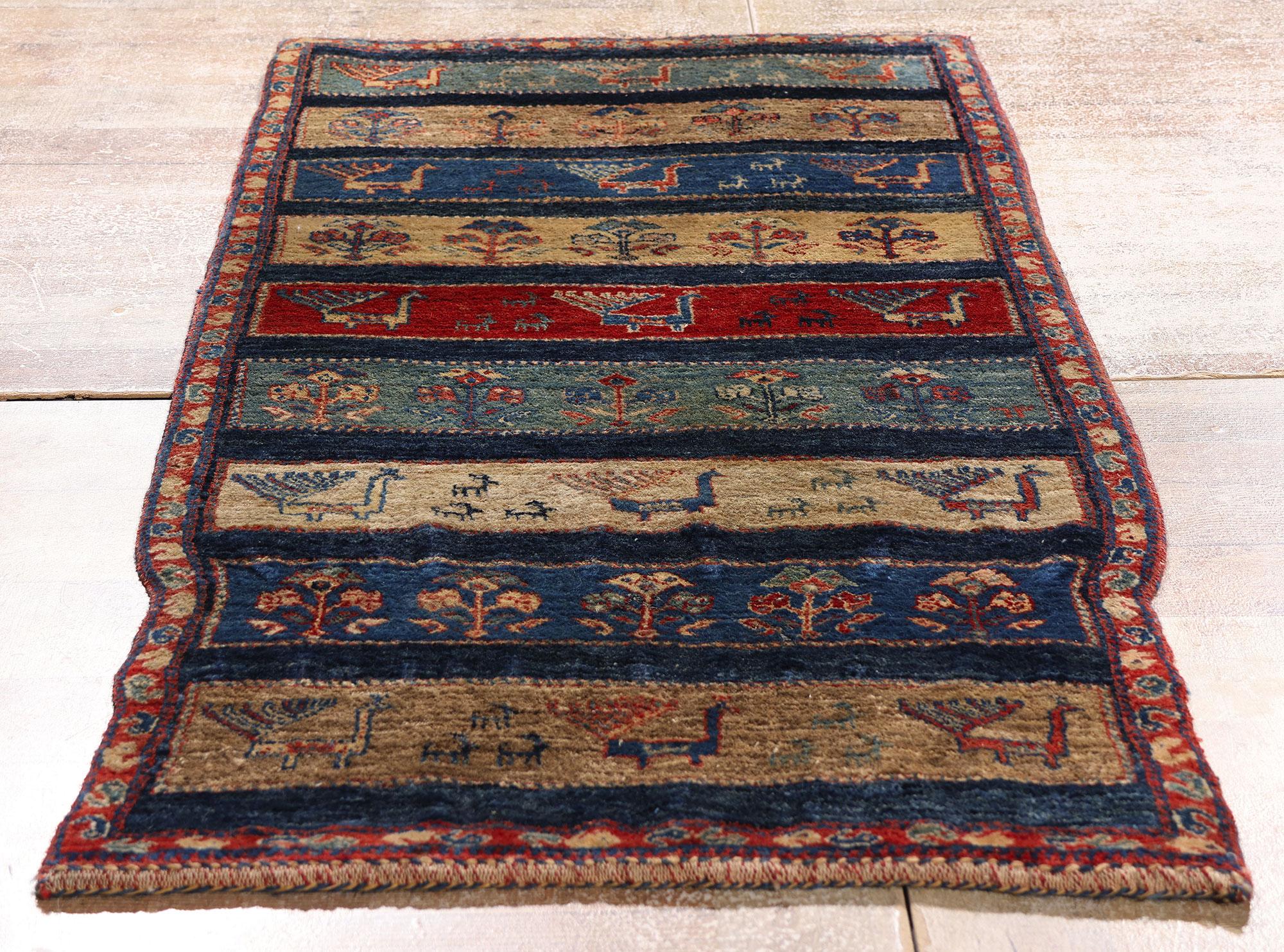 La canzone del nomade: Un capolavoro di Gabbeh persiano d'epoca sulla nobiltà tribale In condizioni buone in vendita a Dallas, TX