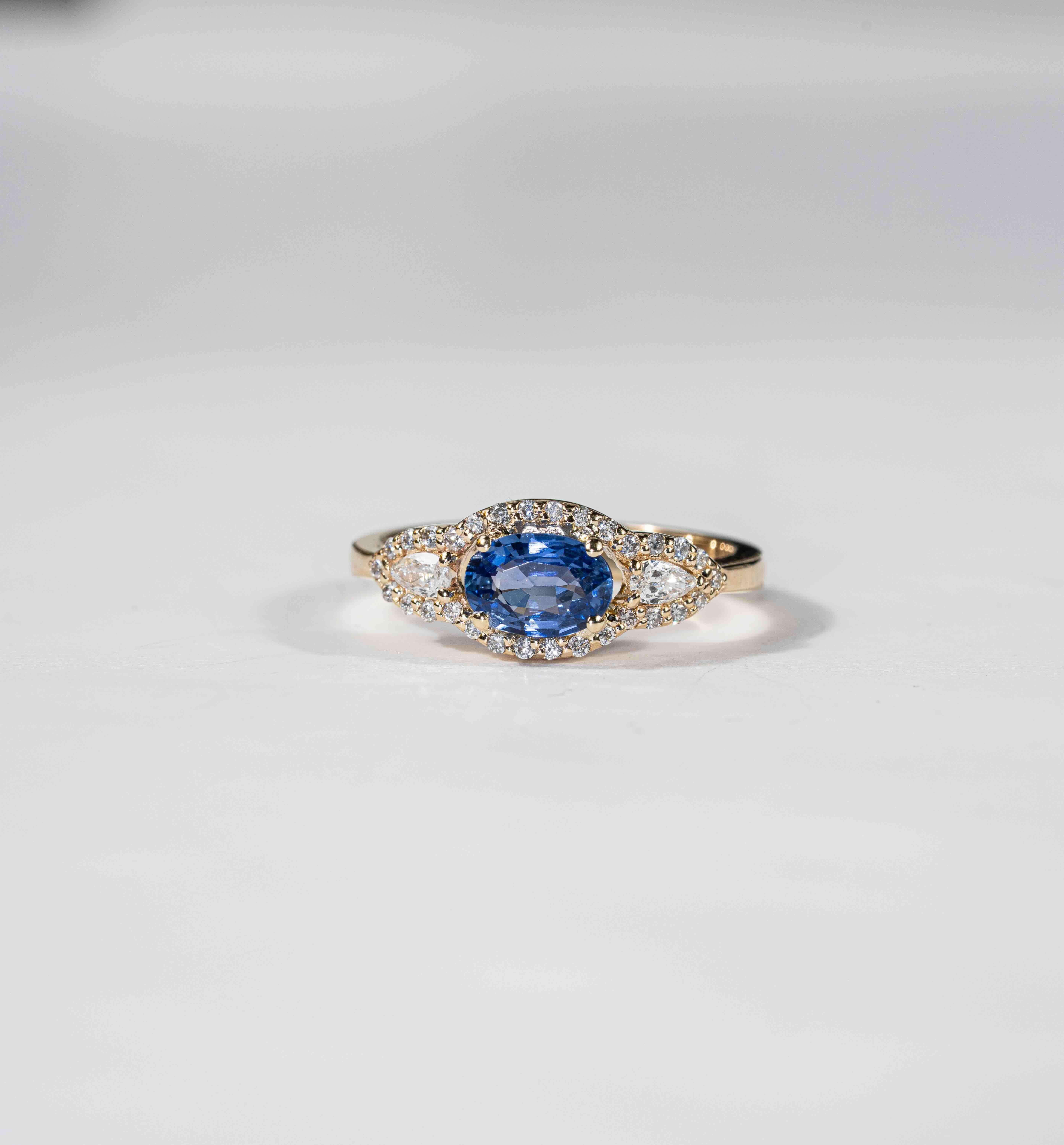 For Sale:  ”The Noor” Sapphire Engagement Ring 3